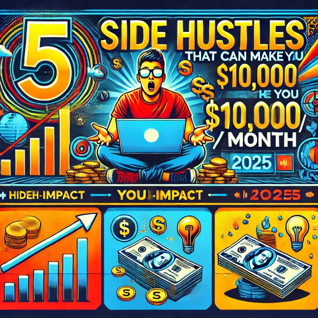 5 Side Hustles That Can Make You $10,000/Month in 2025