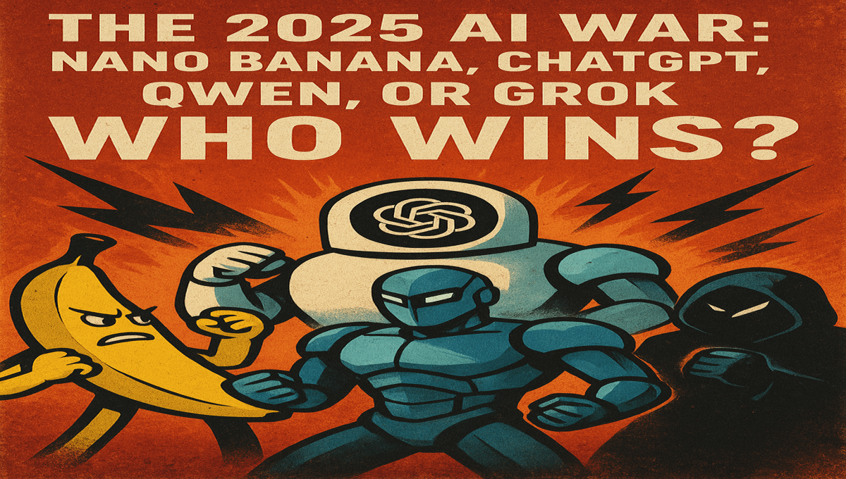 The 2025 AI War: Nano Banana, ChatGPT, Qwen, or Grok – Who Wins?