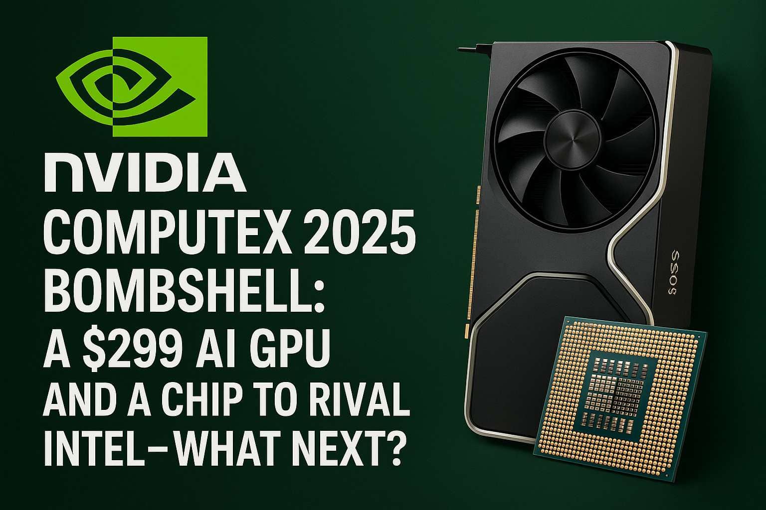 Nvidia Computex 2025 Bombshell: A $299 AI GPU and a Chip to Rival Intel What Next?