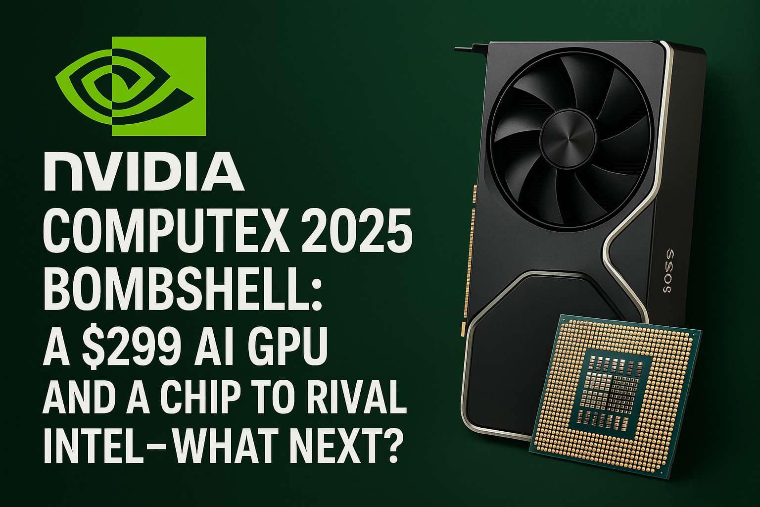Nvidia Computex 2025 Bombshell: A $299 AI GPU and a Chip to Rival Intel What Next?